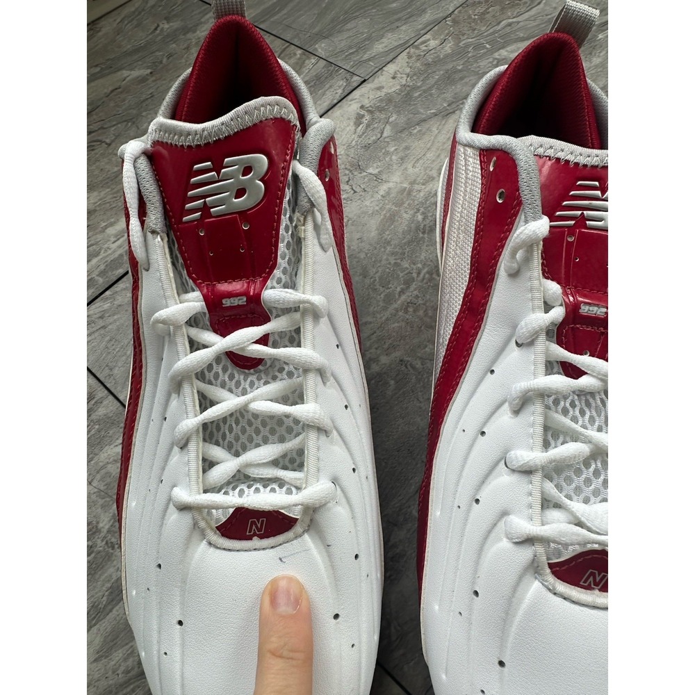 New Balance 992 MF992LR Baseball Cleats Men's 12.5 D White Red NOS New Box - Picture 3 of 11
